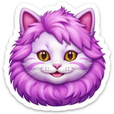 cotton candy cat emoji sticker