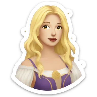 Blond woman Tarot cards  sticker