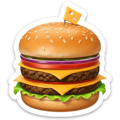 A delivery burger emoji sticker