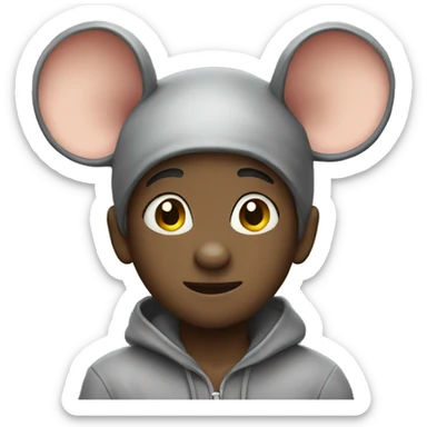 boy dressed as a rat sticker