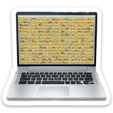 Laptop screen with web ecommerce sticker