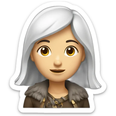 Osetian kavkaz 3D girl sticker