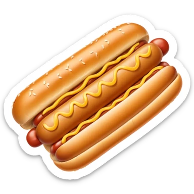 Hotdog with hands around sticker