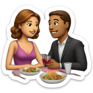 Dating dinner sticker