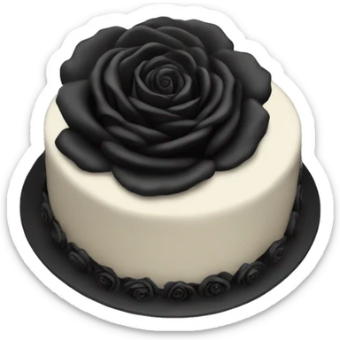 Black roses cake sticker
