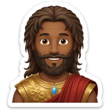 ancient Rome black men long hair long bearded sticker