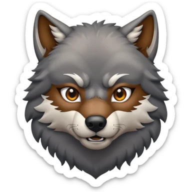Wolf that is manly sticker