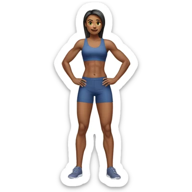 Woman leg muscles, fit woman sticker