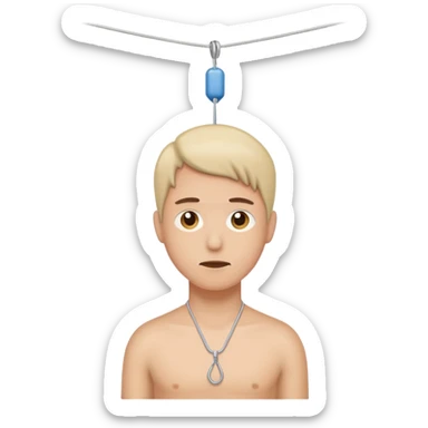 hanging by a thread, patience sticker