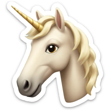 Beige unicorn  sticker