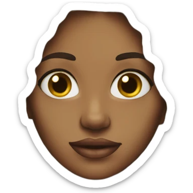 Young Black women lips long hair sticker