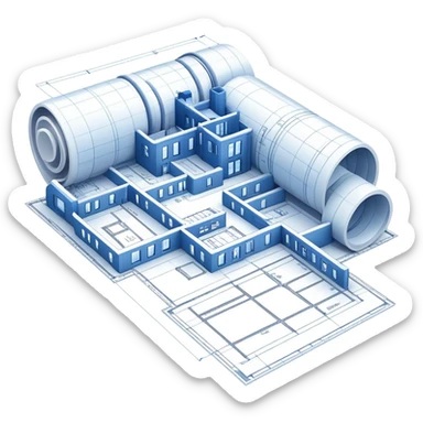 blueprint plan sticker