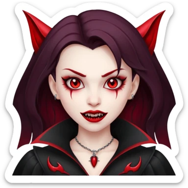Vampire devil girl sticker