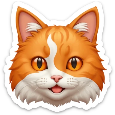 Cat winking sticker