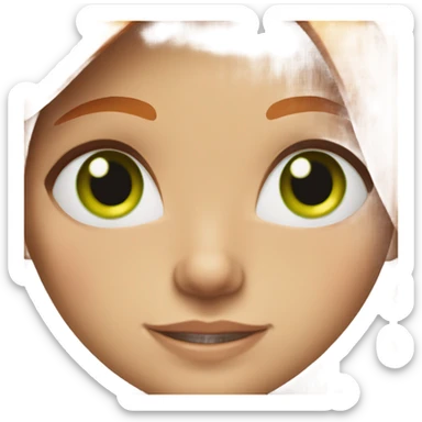 Girl with ginger hair and green eys sticker