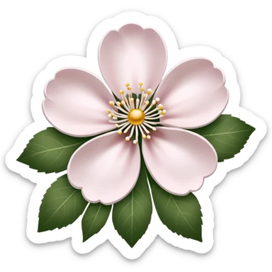 white sakura with a velvet texture sticker