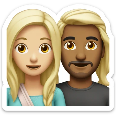 arab man with blonde hair girl sticker