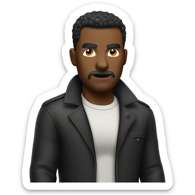 a man with an explosive attitude sticker