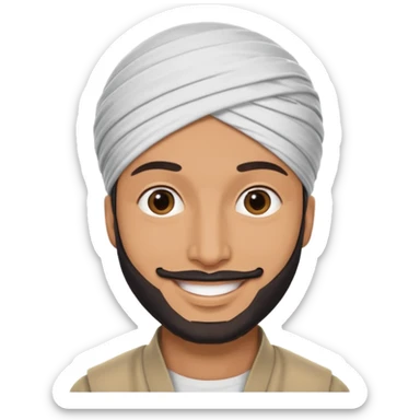 Muslim men wearing turbans sticker