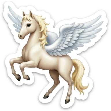 a horse with angel wings sticker