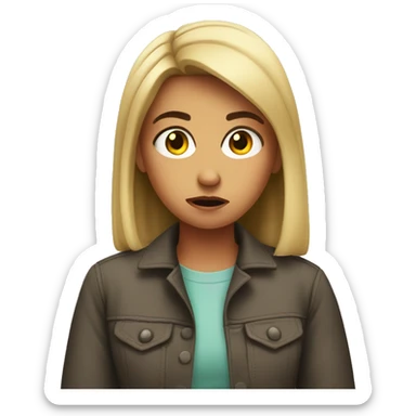 Annoyed girl  sticker