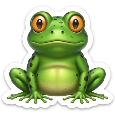 Frog farting showing wind from bum sticker