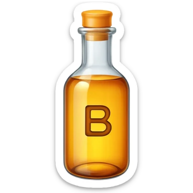 Vitamin b9 in a bottle sticker