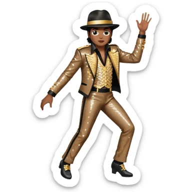 Micheal Jackson moonwalking sticker