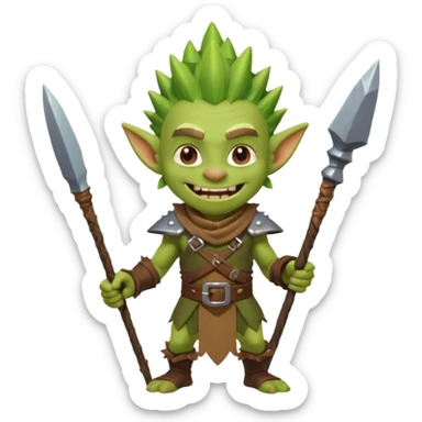 Goblin from clash royal mememe sticker