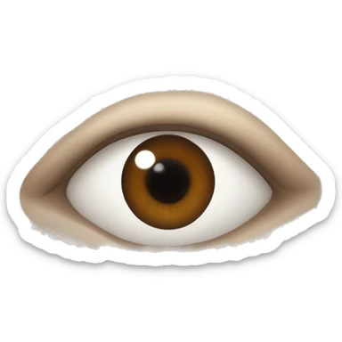 dark brown eye of a woman, only eye emoji sticker