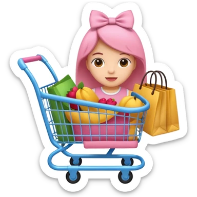 compras rosa bebê sticker