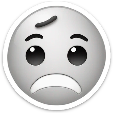 smiley triste qui verse une larme en noir et blanc sticker