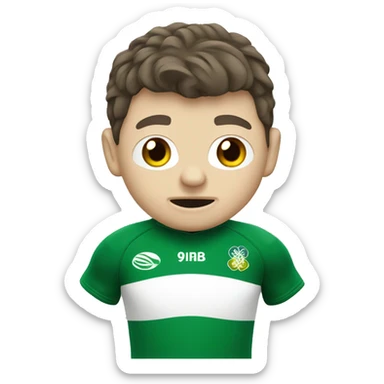 Brian O’Driscoll rugby, wearing Irish rugby jersey sticker