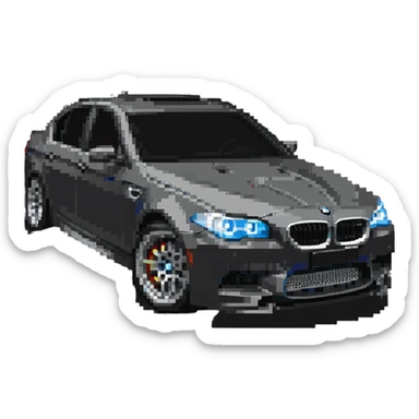 BMW M5 performance sedan sticker