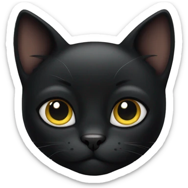 cute black cat sticker