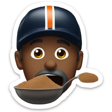 Chicago Bears fan eating dirt sticker