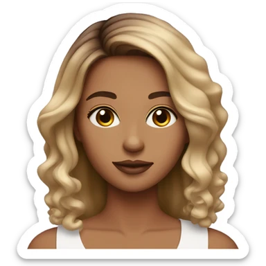 woman with balayage hair hazel eyes  sticker