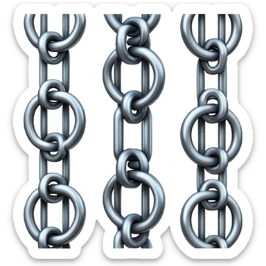 Vertical parallel chains sticker
