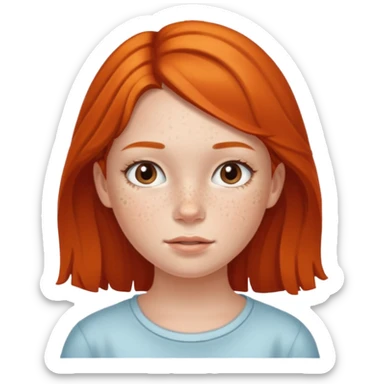 chica joven con pecas sticker