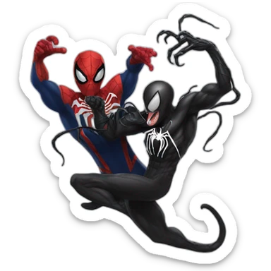 venom with spiderman sticker