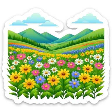 Wildflower Field sticker