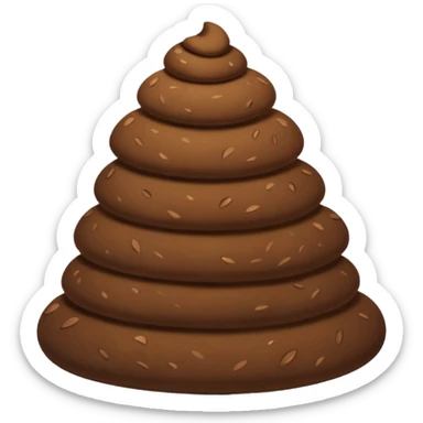  plain Pile of Poo on iOS sticker