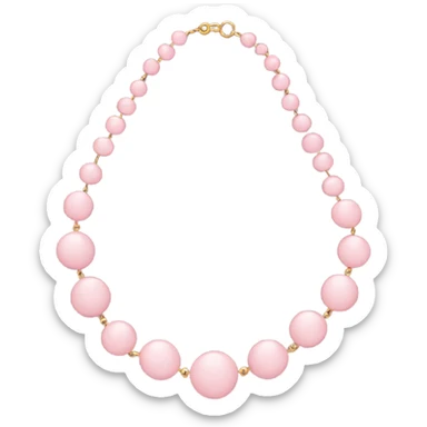 soft pink necklace  sticker