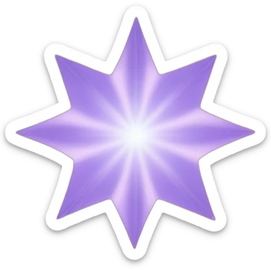 An individual star emoji with multiple rays sticker