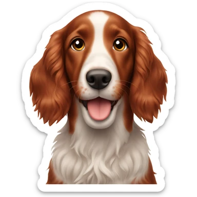 A happy red setter puppy dog  sticker