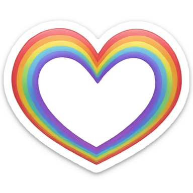 heart rainbow sticker
