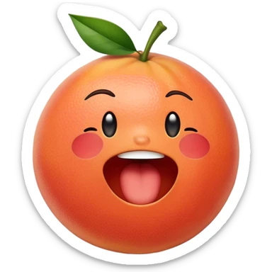 Grapefruit singing sticker