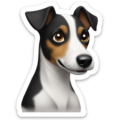 Black jack russel dog sticker