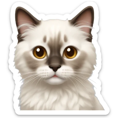 Ragdoll kitten with brown nose sticker