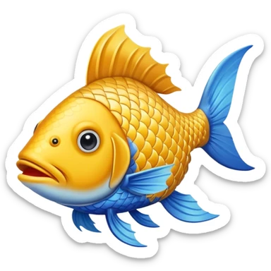 à fish wearing a Balenciaga hoodie sticker